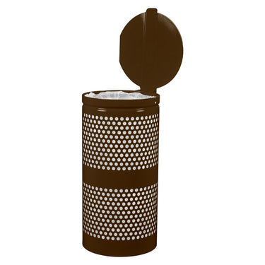 10-Gallon Coffee Landscape Series Receptacle with Lid